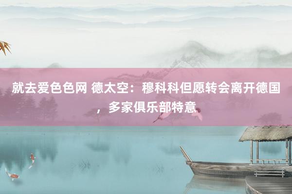 就去爱色色网 德太空：穆科科但愿转会离开德国，多家俱乐部特意