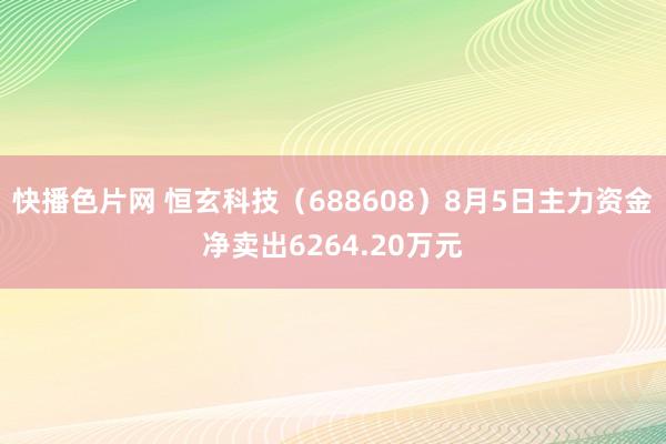 快播色片网 恒玄科技（688608）8月5日主力资金净卖出6264.20万元