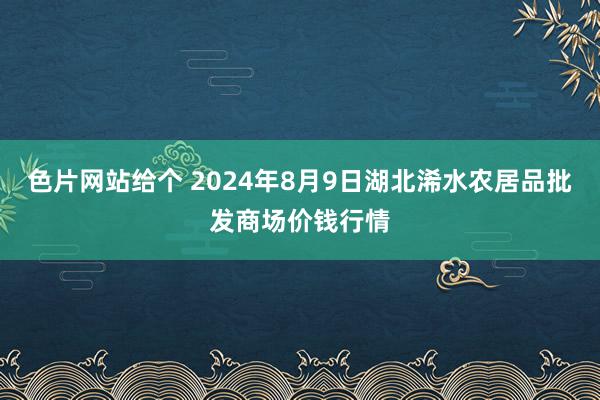 色片网站给个 2024年8月9日湖北浠水农居品批发商场价钱行情